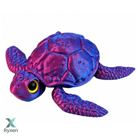 Figurka Żółw Morski 3D Ruchome Płetwy Głowa Mieniący Się Kolorowy 8 cm