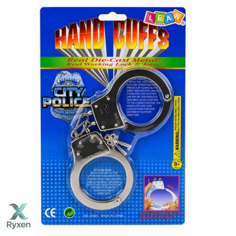 Kajdanki Dla Małego Policjanta Metalowe Z Kluczykami Dla Dzieci Srebrne