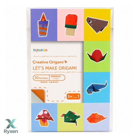 Kolorowy Zeszyt z Origami Dla Dzieci Zwierzęta Poziomy Trudności 30 Arkuszy