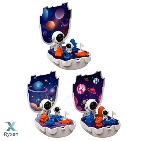 Mini Baza Figurki Kosmonauta Zestaw Kosmiczny Planety Space Mini World