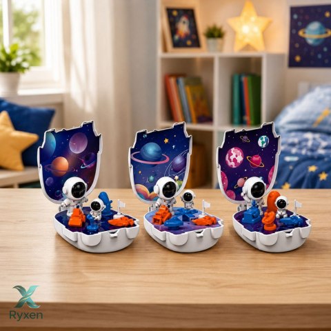 Mini Baza Figurki Kosmonauta Zestaw Kosmiczny Planety Space Mini World