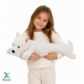Duży Pluszowy Pies West Highland Przytulanka Maskotka Biały 90 cm