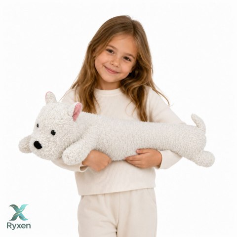 Duży Pluszowy Pies West Highland Przytulanka Maskotka Biały 90 cm