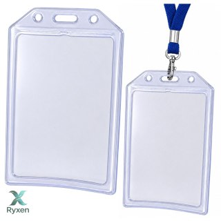 Etui Na Identyfikator Kartę Legitymację Przeźroczyste Pionowe 10,5 x 6 cm