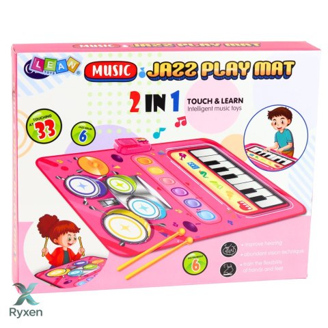 Interaktywna Mata Muzyczna Taneczna Edukacyjna Perkusja Pianinko 2w1