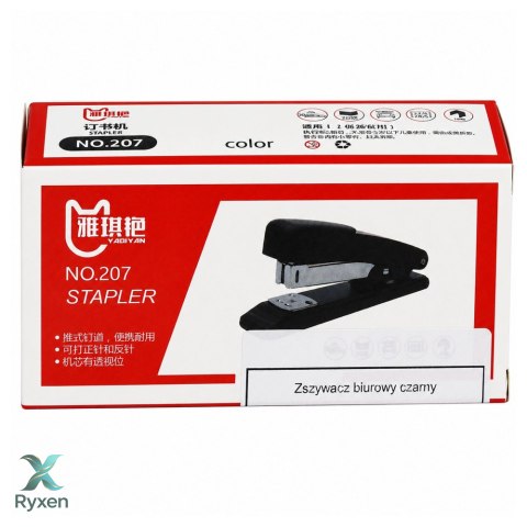 Klasyczny Zszywacz Biurowy Metalowy Czarny Zszywki 50mm 24/6 26/6