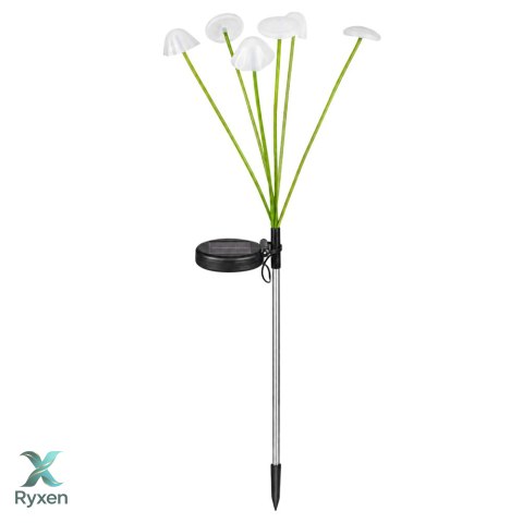 Lampka Solarna Ogrodowa Dekoracyjna Grzybki Ciepłe Światło LED 70cm