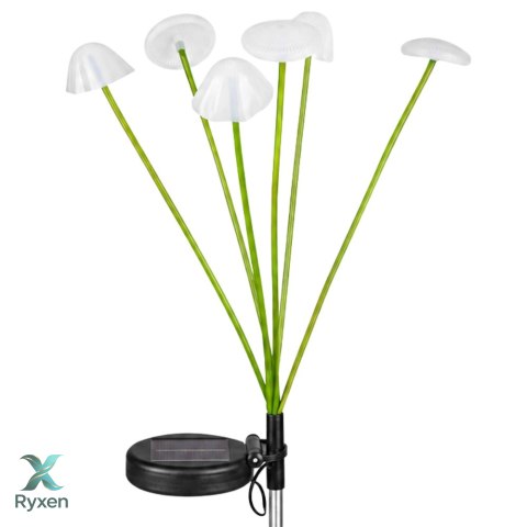 Lampka Solarna Ogrodowa Dekoracyjna Grzybki Ciepłe Światło LED 70cm