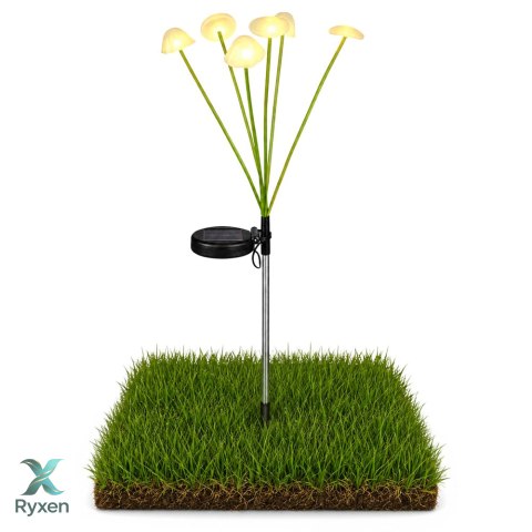 Lampka Solarna Ogrodowa Dekoracyjna Grzybki Ciepłe Światło LED 70cm