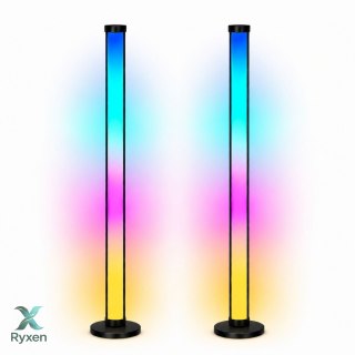Lampy Podłogowe Smart Kolorowe Światła LED RGB Pilot Aplikacja 125cm 2 szt.