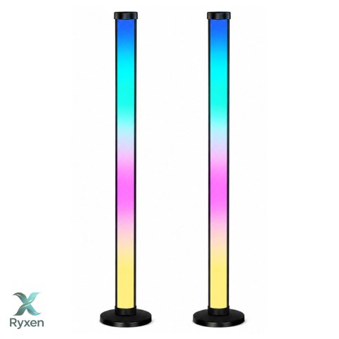 Lampy Podłogowe Smart Kolorowe Światła LED RGB Pilot Aplikacja 125cm 2 szt.