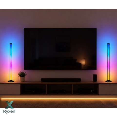 Lampy Podłogowe Smart Kolorowe Światła LED RGB Pilot Aplikacja 125cm 2 szt.