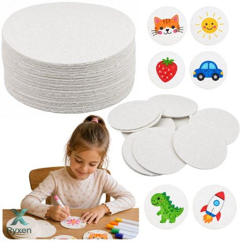 Magiczny Papier Do Malowania 3D Krążki z Pulpy Drzewnej DIY 20 Szt. 6cm