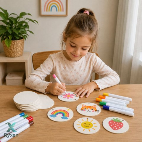 Magiczny Papier Do Malowania 3D Krążki z Pulpy Drzewnej DIY 20 Szt. 6cm