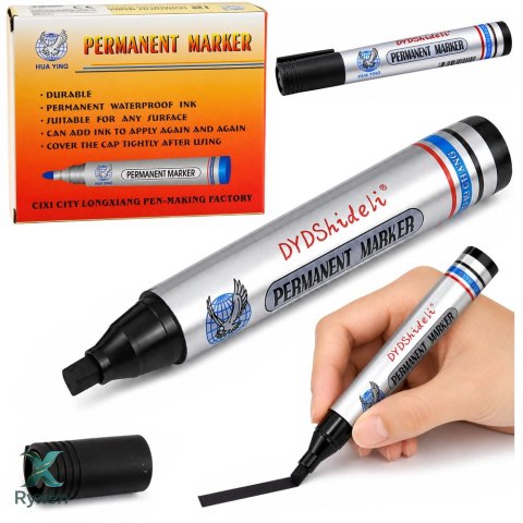 Marker Pisak Wodoodporny Permanentny Okrągła Końcówka Czarny