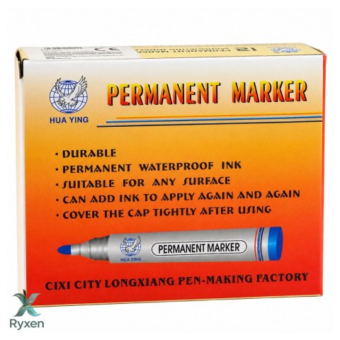 Marker Pisak Wodoodporny Permanentny Okrągła Końcówka Czarny