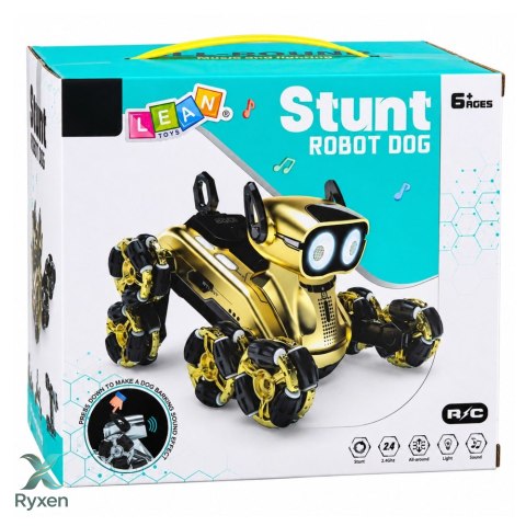 Pies Robot Zdalnie Sterowany RC 8 Kół Tryb Demo Sztuczki Srebrny