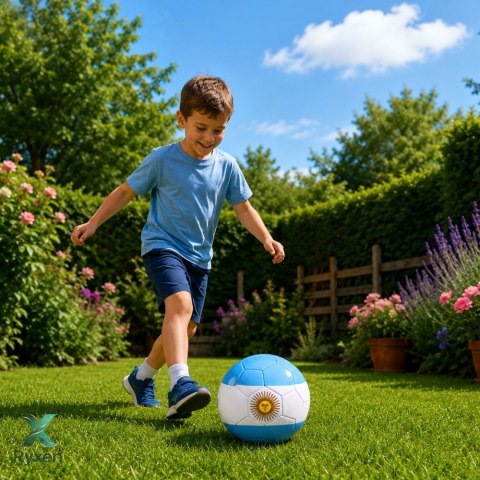Piłka Nożna Treningowa Do Nogi Na Trawę Boisko Barwy Argentyny 22cm r.5