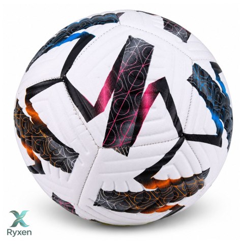 Piłka Nożna Treningowa Do Nogi Na Trawę Boisko Biała Wzory 22cm r.5