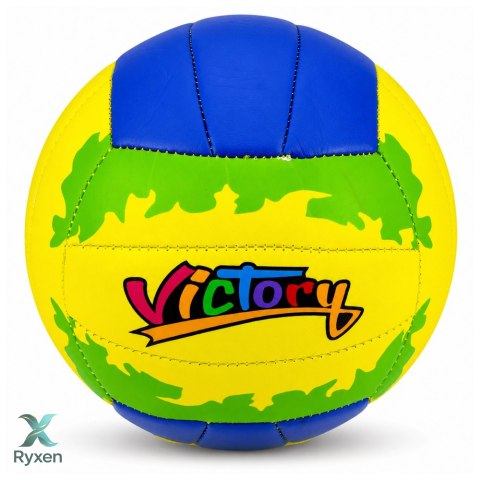 Piłka Treningowa Do Gry Siatkówki Odbijania Żółto-Niebieska 22cm r.5
