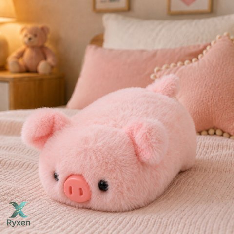 Pluszowa Świnka Maskotka Miękka Przytulanka Różowa 16 cm