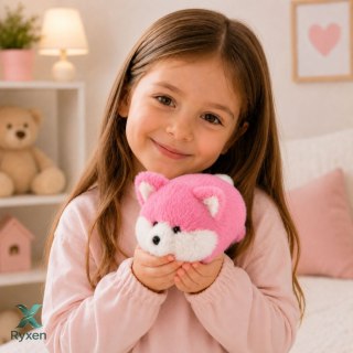 Pluszowy Lisek Maskotka Przytulanka Różowe Miękkie Futerko 16 cm