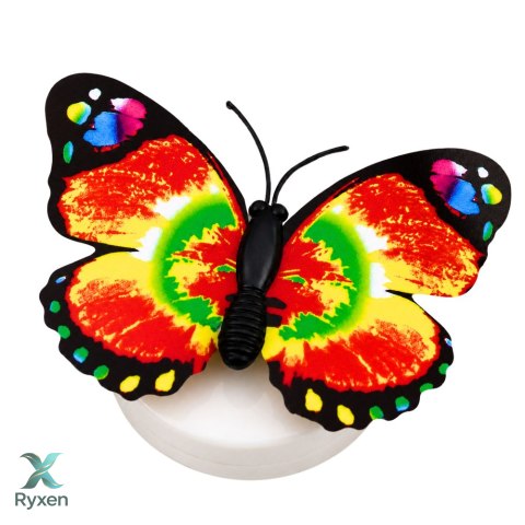 Świecący Motylek LED Dekoracja Do Przyklejenia Samoprzylepny 6x5 cm