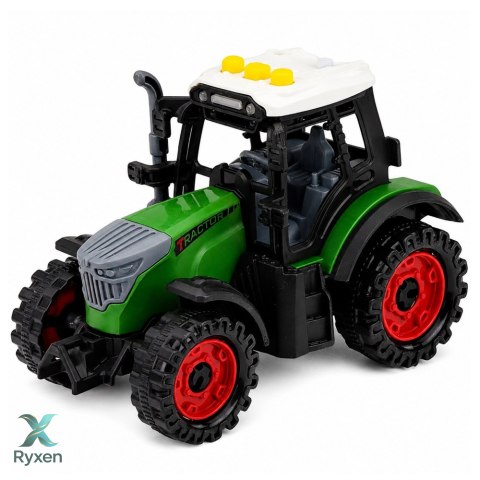 Traktor Farmerski z Przyczepą Rolniczą Napęd Frykcyjny Światła Dźwięk 35cm