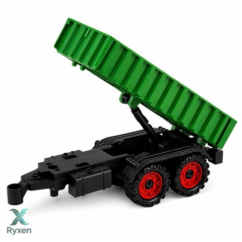 Traktor Farmerski z Przyczepą Rolniczą Napęd Frykcyjny Światła Dźwięk 35cm