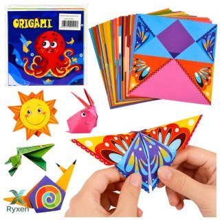 Zestaw Do Origami Papier Kolorowy Książeczka Instruktażowa 100 Arkuszy