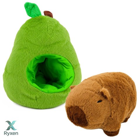 Zielone Awokado z Kapibarą 2w1 Pluszowe Maskotka Przytulanka 35 cm