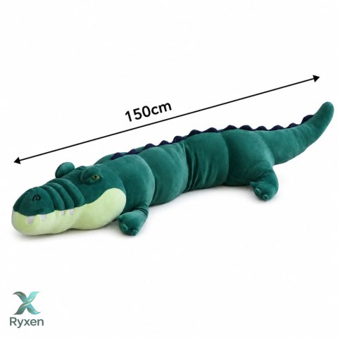 Duży Pluszowy Krokodyl Maskotka Przytulanka Realistyczny Zielony 150 cm