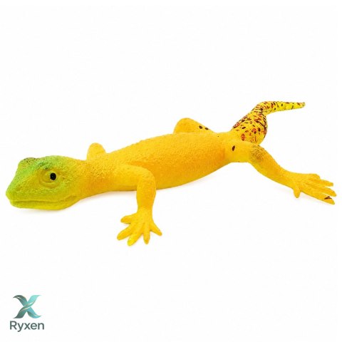 Gekon Złocisty Gumowa Figurka Rozciągliwa Realistyczna Gad 15,5 cm