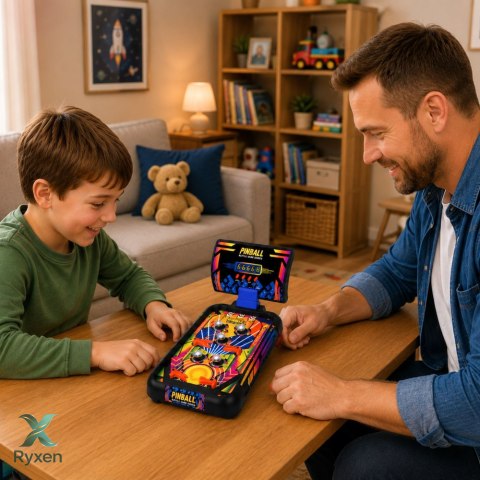 Gra Zręcznościowa Pinball Stołowy Flipper Licznik Punktów Światła Dźwięki