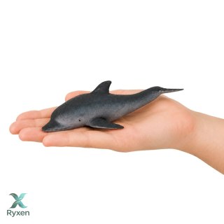 Gumowa Figurka Delfin Morski Miękka Realistyczna TPR Ciemnoszary 17,5 cm