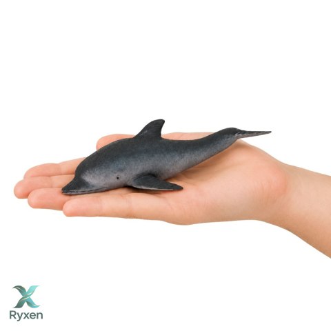 Gumowa Figurka Delfin Morski Miękka Realistyczna TPR Ciemnoszary 17,5 cm