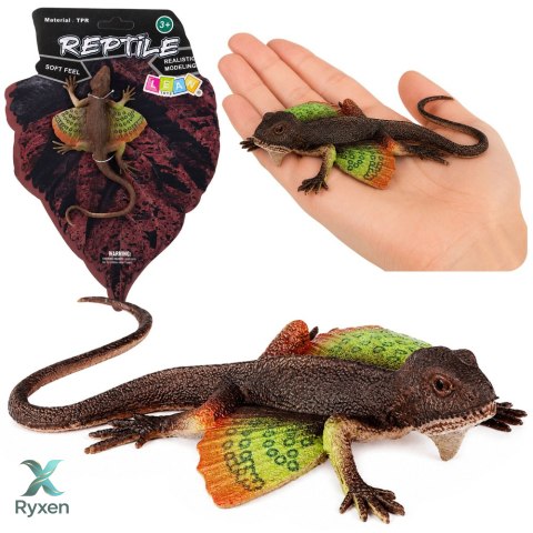Jaszczurka Agama Błoniasta Gumowa Figurka Rozciągliwa Realistyczna 13 cm