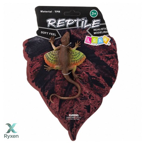 Jaszczurka Agama Błoniasta Gumowa Figurka Rozciągliwa Realistyczna 13 cm