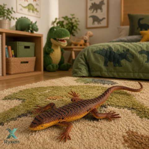 Jaszczurka Żyworodna Gumowa Figurka Rozciągliwa Realistyczna 12,5 cm