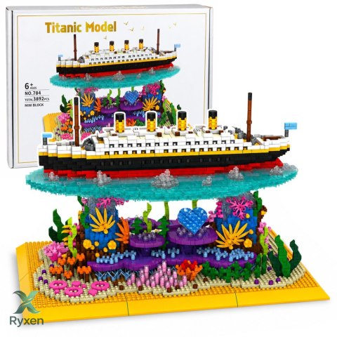 Klocki Konstrukcyjne Statek Titanic Na Rafie Koralowej 3892 el.