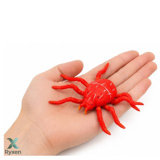 Pająk Czerwony Gumowa Figurka Rozciągliwa Realistyczna 12 cm