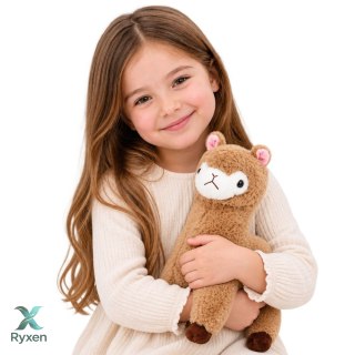 Pluszowa Alpaka Lama Maskotka Przytulanka Miękkie Futerko Beżowa 28 cm