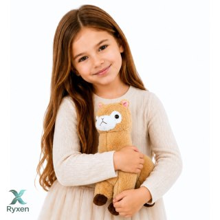 Pluszowa Alpaka Lama Maskotka Przytulanka Miękkie Futerko Kremowa 28 cm