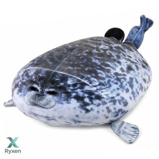 Pluszowa Foka Maskotka Przytulanka Naturalna Kolorystyka Szara 38 cm