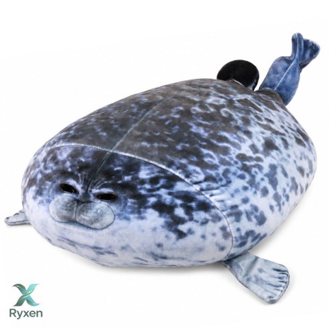Pluszowa Foka Maskotka Przytulanka Naturalna Kolorystyka Szara 38 cm