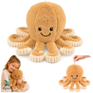 Pluszowa Ośmiornica Maskotka Przytulanka Sprężyste Macki Beżowa 30 cm