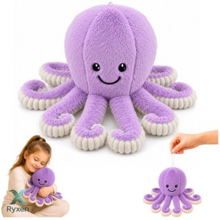 Pluszowa Ośmiornica Maskotka Przytulanka Sprężyste Macki Fioletowa 30 cm