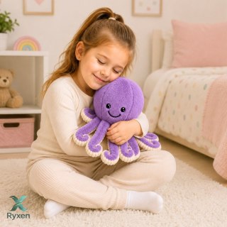Pluszowa Ośmiornica Maskotka Przytulanka Sprężyste Macki Fioletowa 30 cm