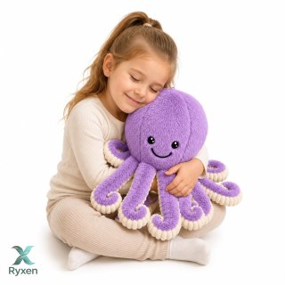Pluszowa Ośmiornica Maskotka Przytulanka Sprężyste Macki Fioletowa 50 cm