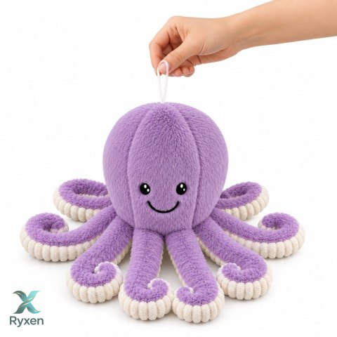 Pluszowa Ośmiornica Maskotka Przytulanka Sprężyste Macki Fioletowa 50 cm